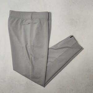 AndersonOrd Pants Mens 34x29 Gray Check Ankle Slim Pull On Pockets Tailored